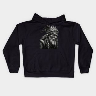 Ayahuasca And the Old Shaman Black and White Kids Hoodie